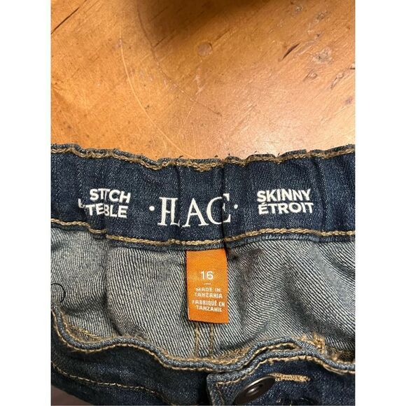 Place Jeans Girt 16 Blue Denim Stretch Skinny Pants Cotton (2893) - Picture 7 of 8